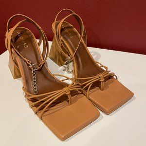 ALOHAS Cactus Brown Leather Sandals; 7-7.5/ EU 38